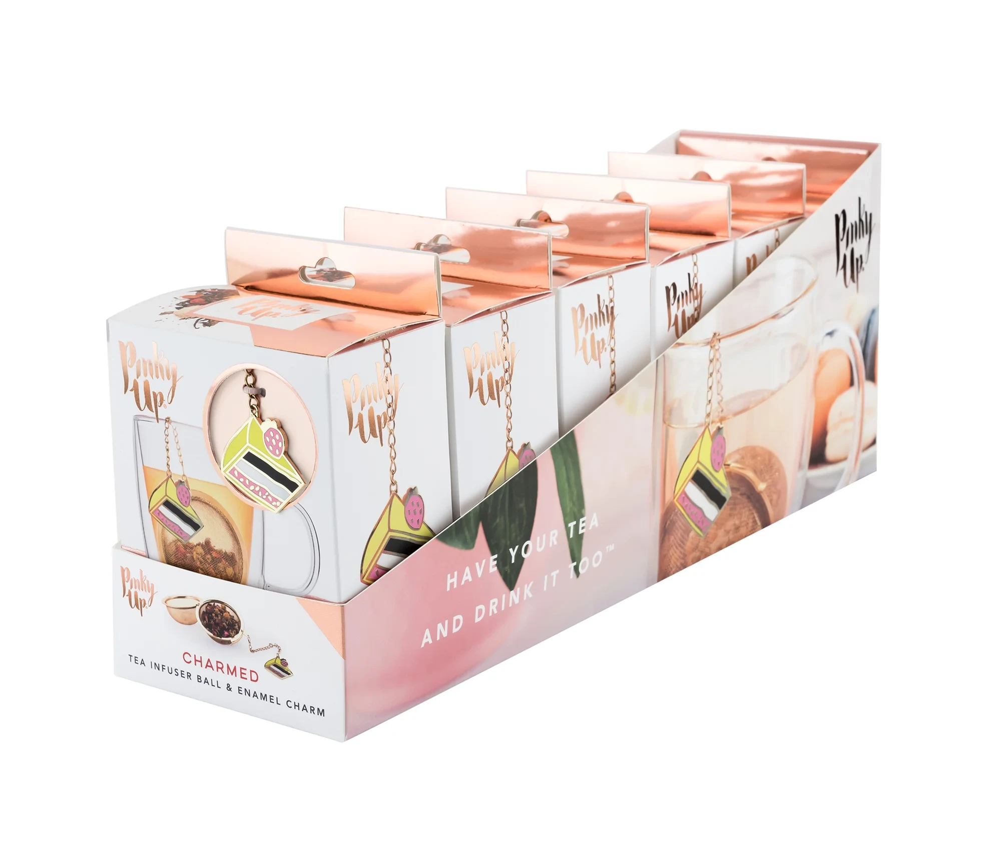 The challenge for smaller accessories was creating boxes that could hang as well as be merchandised in a counter display unit. The CDU can quickly be placed on a shelf as an entire inner case pack.