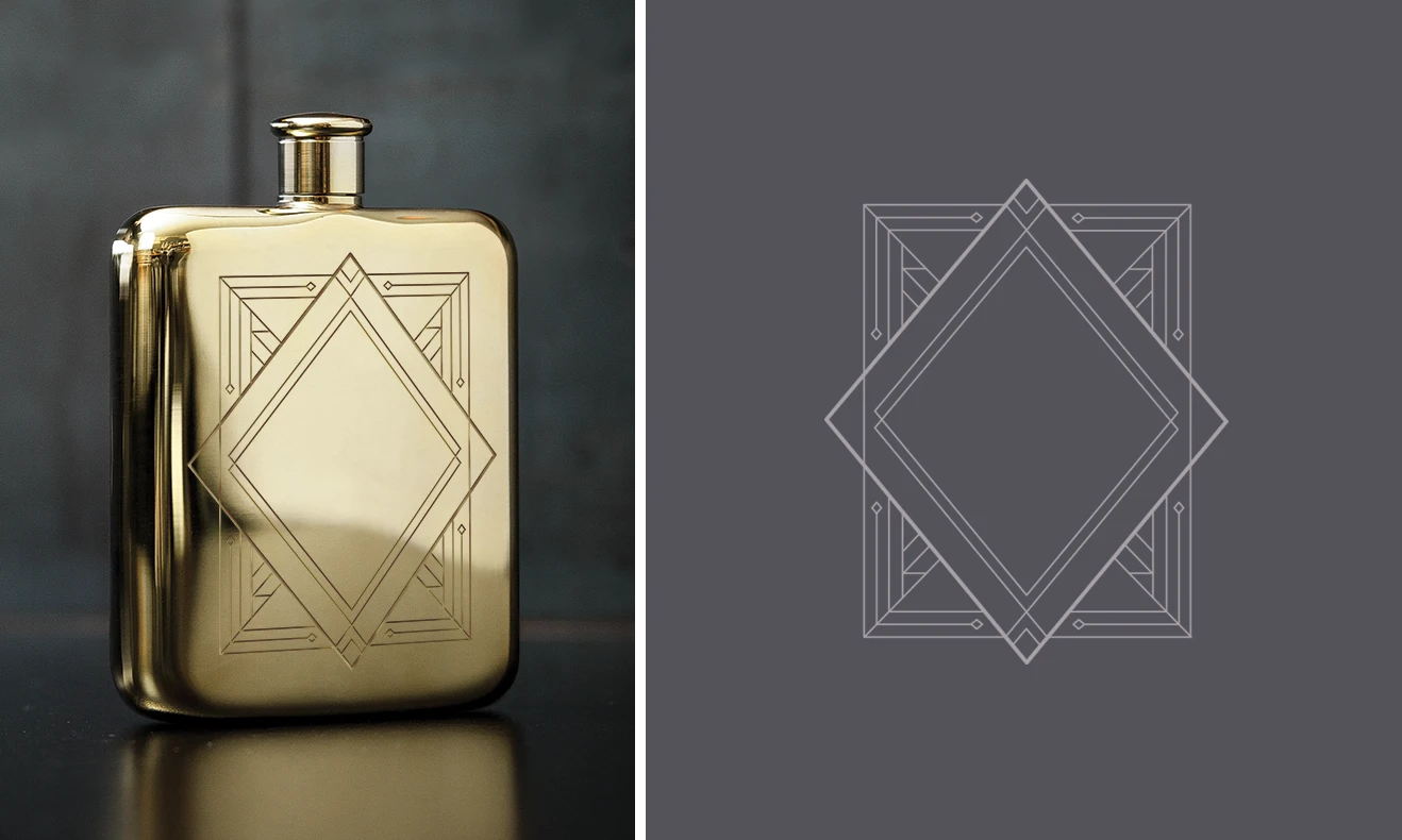 In addition to packaging, I created art deco inspired patterns for a staple product in Viski