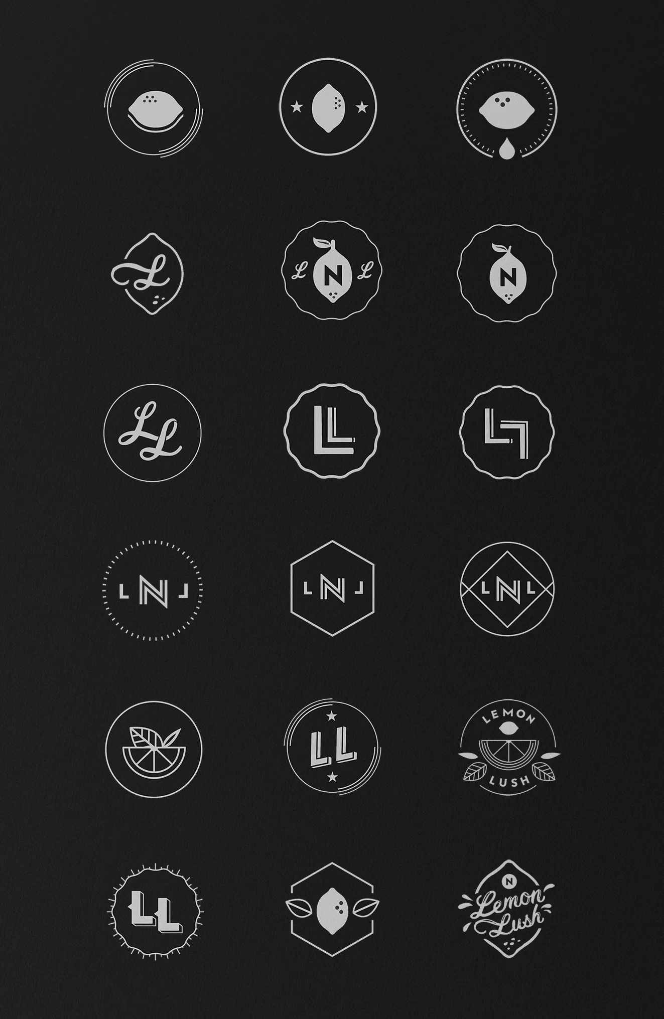 Icon exploration for Nitro Lemon Lush (before the name was changed to Lemon Fog)